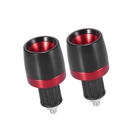 A ABSOPRO Motorcycle Handlebar End Caps Plug 18mm Bar End Red (Set of 2)