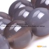 GEM-inside Grey Agate Beads Round Gemstone Gray Loose Beads Agate