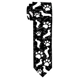 ThisWear Doxin Dog Gifts for Men Dachshund Tie Pawprint Tie Dachshund Gifts Dachshund Dad Gifts Necktie
