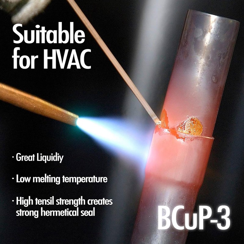 40 Sticks Brazing Rods Bcup-3 5% Silver Solder Phos Copper