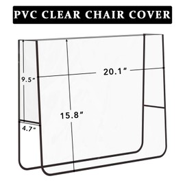 MIMWOW 4 Pcs Salon Chair Cover, Clear Barber Salon Chair Back Covers, Plastic Chair Covers Protectors for Most Standard Salon Chairs Office Chairs, Prevents Damage to Salon Spa Chair, Black