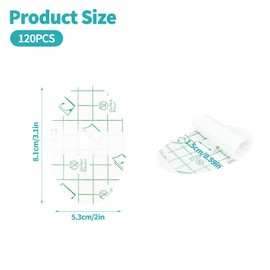 120 PCS Disposable Waterproof Ear Patches for Shower, Soft Cotton Baby Waterproof Ear Stickers Ear Covers, with Waterproof Cotton Ear Plugs for Swimming Shower Surfing and Other Water Sports