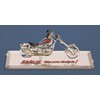 Glass Baron Motorcycle Chopper, Ride It Like You Stole It Glass Figurine