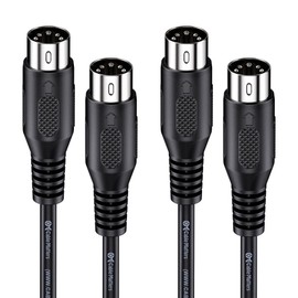 Cable Matters 2-Pack 5 Pin DIN MIDI Cable, 5 Pin MIDI Cable - 0.9m