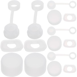 5juegos Tapones de Silicona para Vaso Cubre Popotes Anti-fugas Tapas Transparentes Duraderas para Bebida Protectores Reutilizables para Pajillas Compatibles con Vasos Diversos