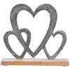 Brandsseller Decorative Stand Hearts Aluminium Approx. 23 x 21 cm