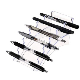 Display Stand 2Pcs Clear Acrylic Makeup Brush Holder Pen Display Rack for Home Office Storage Organizer