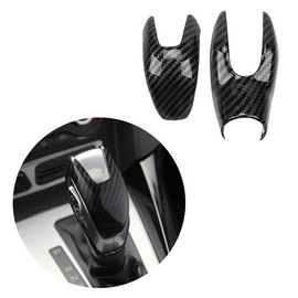 JINZHAO Sport Style Carbon Fiber Print Auto Gear Shift Knob Cover Trim for Ford Fusion Focus EcoSport Edge Escape Transit Connect Minivan C-Max Energi Wagon Accessories