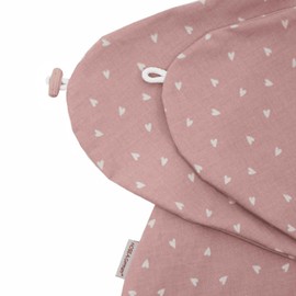 HOBEA-Germany Cover for Breastfeeding Pillow, 190 cm Designs, Hearts Dusky Pink