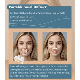 Nasal Inhaler Stick Aromatherapy Nasal Inhaler Tubes for Essential Oils，for Daily Relaxation, Stress Relief, Therapeutic No-Mess Aromatherapy, Pure and Natural，Portable Reusable Blank Nasal Inhalers