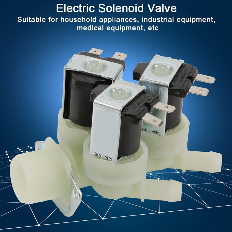 AC 220V Three Way Inlet Solenoid Valve, G3/4 Port Thread