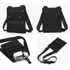 Beatus Men's Compact Shoulder Bag, Sacoche, Cross-Body Nylon, Thin, Black