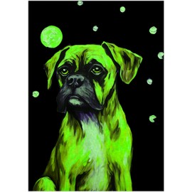 Starry Night Boxer Dog Jigsaw Puzzle 1000 Pieces for Adults - Glow in The Dark Puzzle Gift for Boxer Dog Lovers - 1000pc Glowing Lights Decor Puzzles (50x70cm / 19.685"x27.559")