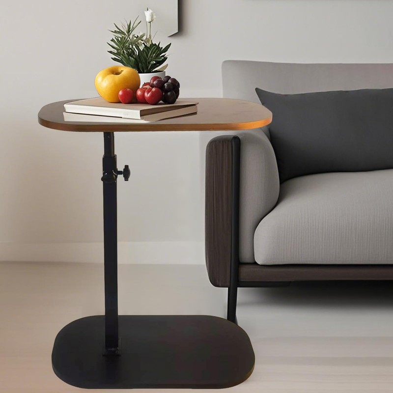 C Shaped End Table, Side Table for Sofa, End Table