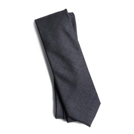 Y&TAILOR Canonico Series Wool Necktie, sharkskin/medium grey