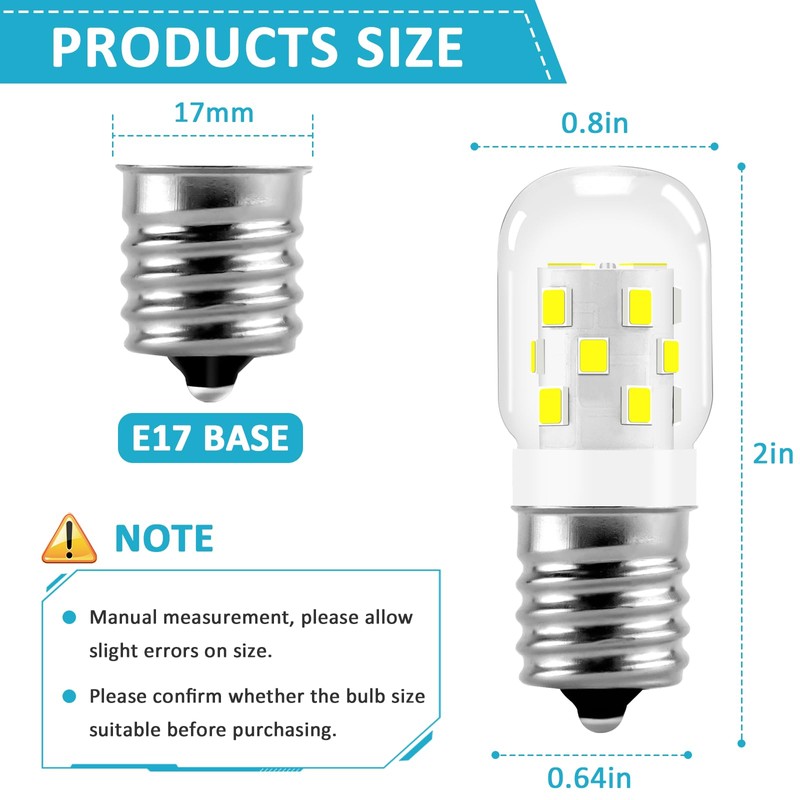 MIFLUS E17 LED Bulb Microwave Oven Appliance Light Bulb Super