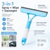 3-in-1 Spray Window Squeegee for Glass Cleaning – Built-In Bottle