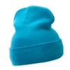 12 Inch Solid Long Beanie Made in USA - Aqua