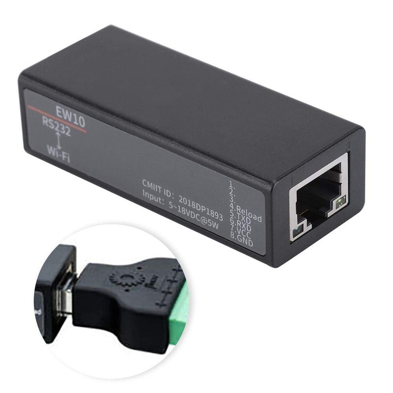 ASHATA WiFi Serial Server Small WiFi Serial Server Elfin-EW10A Supports