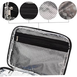 Bolsa de almuerzo aislada Bolsa térmica pequeña de 3, 2 L Almuerzo térmico reutilizable con asa Enfriador a prueba fugas Doble cremallera Picnic fresco Mantener caliente/frío durante horas Neg