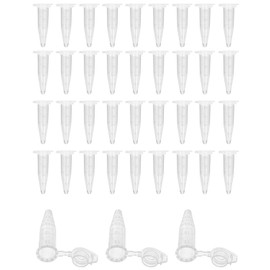 KGDUYC Pack of 50 Centrifuge Tubes, Empty Sample Tubes, Reaction Tubes, Coke Tubes with Bayonet Cap, Empty Capsules, Plastic Centrifuge Tubes, 1.5 ml