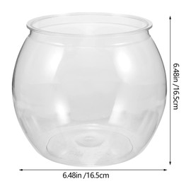 Balacoo Clear Fish Bowl: Plastic Vase Bowl Round Aquarium Terrarium Betta Fish Bowl Hydroponic Plants Holder Flower Vase