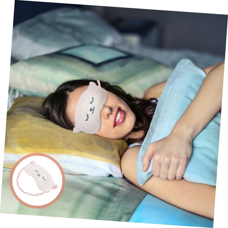 TOVINANNA Light Blocking Eye Mask Sheep Shaped Sleep Mask with