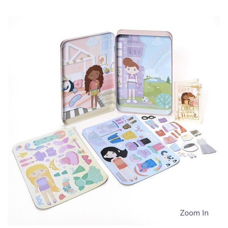 Story Magic Dress-Up Dolls Playset Pretend Play Magnetic Box Case