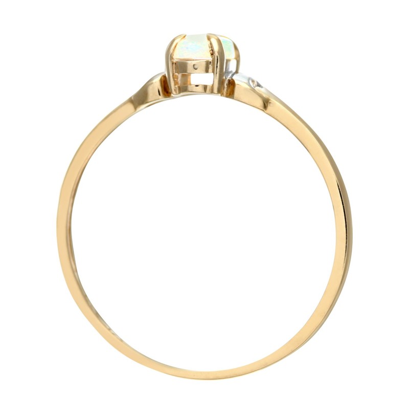 Citerna 9 ct Yellow and White Gold Opal Birth Stone