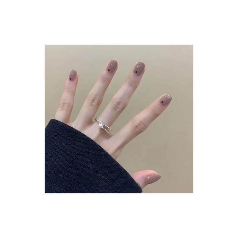 COSMOO- Esmalte de uñas café claro, 12 ml, elegante esmalte