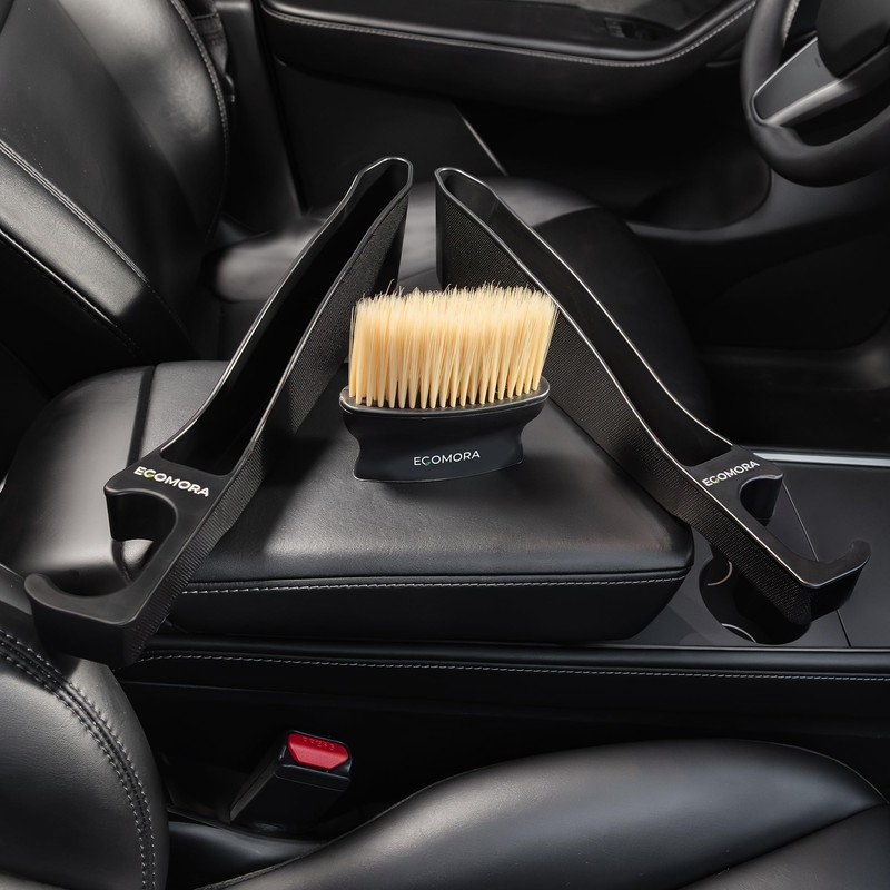 Car Seat Gap Filler Organizer with Bonus Interior Cleaning Brush-