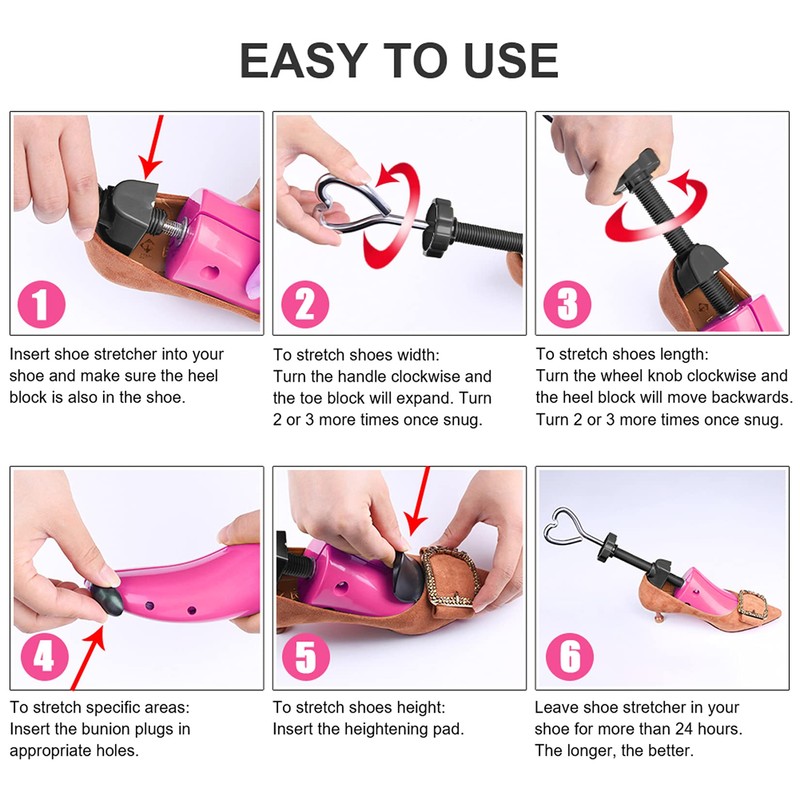 cyrico Shoe Stretcher Women 4-way Shoe Expander Widener Shoe Tree