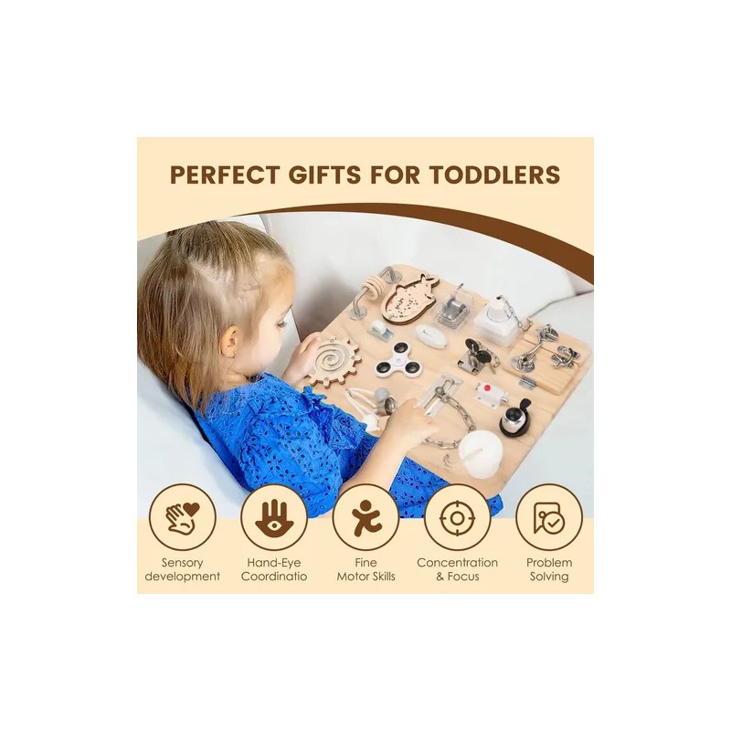 Pithfor Tabla Montessori De Madera Para Actividades