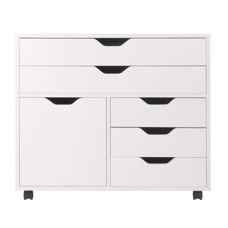 Yardlio Halifax Mobile Storage Cabinet | 5 Drawers | Side