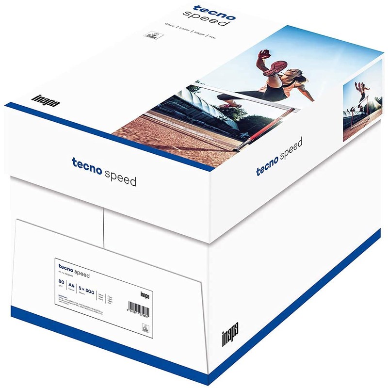 inapa Tecno Speed Printer Paper: 80 g/m², A4, White, 5000