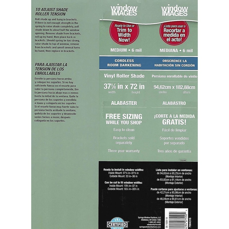 Blinds for Windows Blinds Vinyl Roller Shade - Easy to
