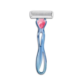 BIC Rastrillo Soleil Clic Sensitive Cartuchos Recargables Mango de Plástico Reciclado Cabeza Móvil y Banda Lubricante con Aloe Vera y Aceite de Almendra para Piel Sensible 1 Mango + 5 Cartuchos