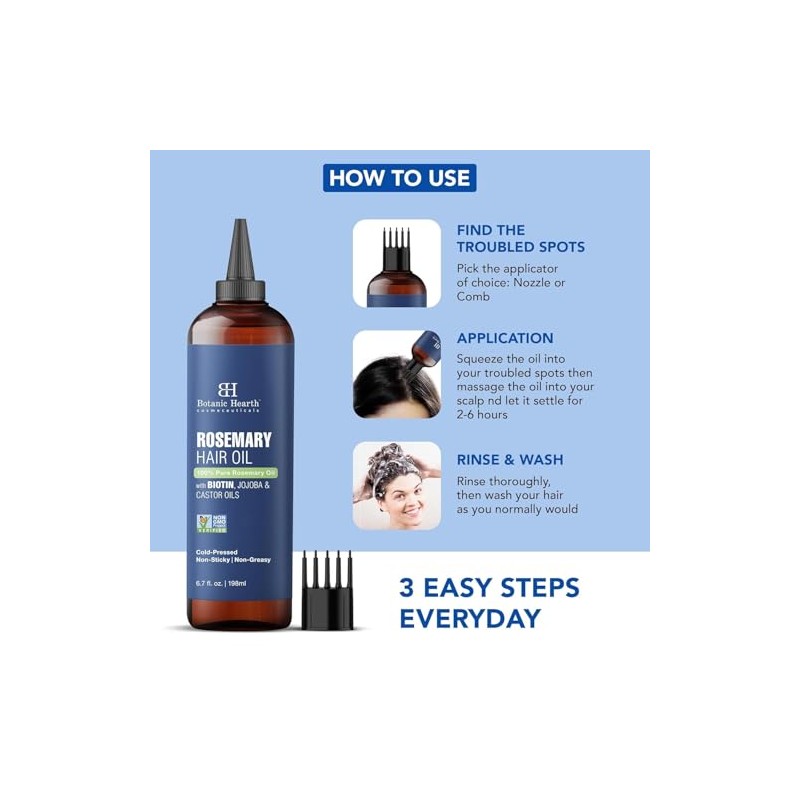 Botanic Hearth 100% Pure Rosemary Oil for Hair Growth Infused
