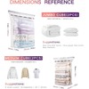 Luxear Vacuum Storage Bags for Clothes, 4 Pack (2 Jumbo