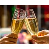 Personalize It Engraved Champagne Glasses Set for the Bride and