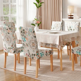 Secgo Chair Covers for Dining Room 4 Pack, Stretch Dining Chair Cover, Washable Spandex Kitchen Parsons Chair Slipcovers, Blue Chair Covers for Home or Party