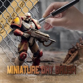 Miniature Paint Brush Set Fine Detail Paint Brushes 7pcs with 3pc Miniature Dry Brush for for Miniatures Citadel Model Paint Brushes for Acrylic
