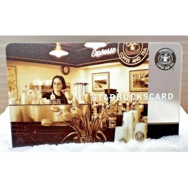 STARBUCKS CARD 2006 " STARBUCKS BARISTA PIKE PLACE 1st STORE " OLD LOGO~SALE $$$