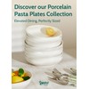 Sweese 22oz Porcelain Pasta Bowls Set of 6-7.6 Inch White