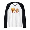 The Runners. Hedgehog and squirrel Race, Raglan Baseball Tee