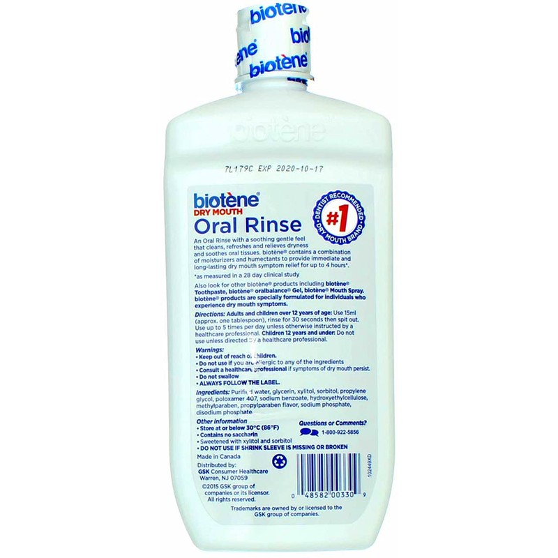 Biotene Dry Mouth Oral Rinse, Fresh Mint 16 oz (