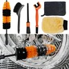 Motorcycle Cleaning Brush Kit 6 Pack with Easy Reach Brush,Wool