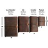 WANDERINGS Leather Pocket Notebook - 5.1x4 inches - Small, Refillable