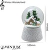 20148 Elegant Snow Globe Hut Magic with White Artificial Stone