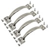 4 Pcs 5.5 Inch Vintage Barn Door Pulls, Silver